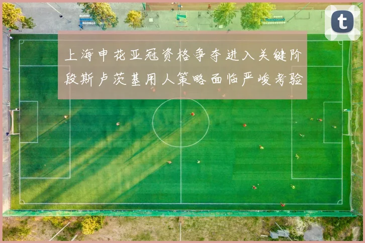 上海申花亚冠资格争夺进入关键阶段斯卢茨基用人策略面临严峻考验